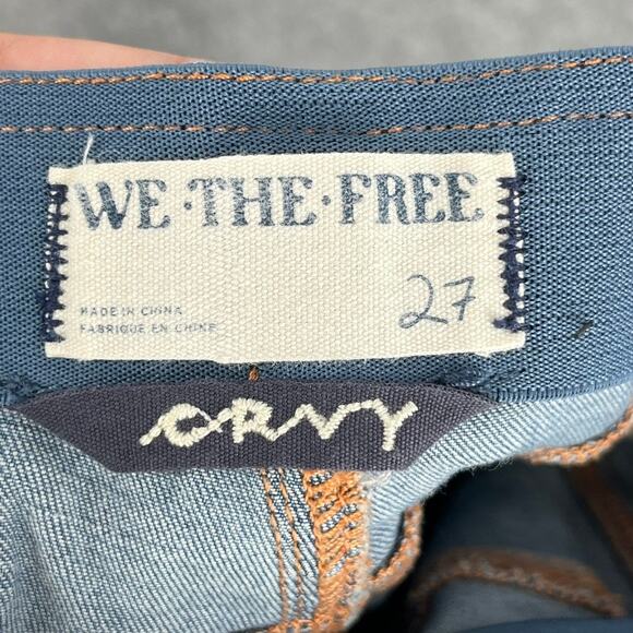 Free People We The Free Jeans Flare CRVY 27 Blue Pull On - Picture 3 of 6